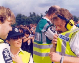A RAYNET operator assisting the St John Ambulance at a major public event A RAYNET operator assisting the St John Ambulance at a major public event